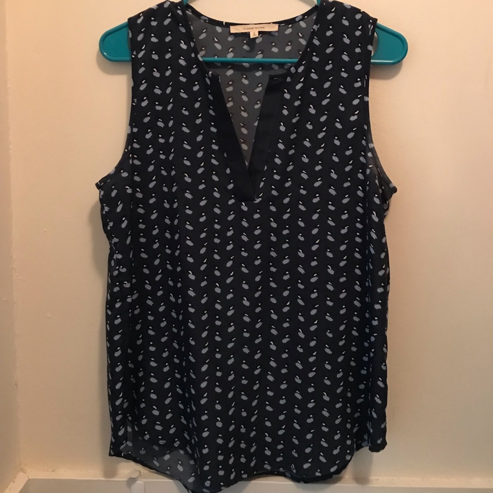 Navy Hawthorne Print Tank